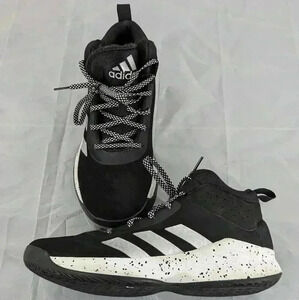 Adidas Cross Em Up 5 Boys Basketball Shoes Size 5.5 FZ1473 Black White